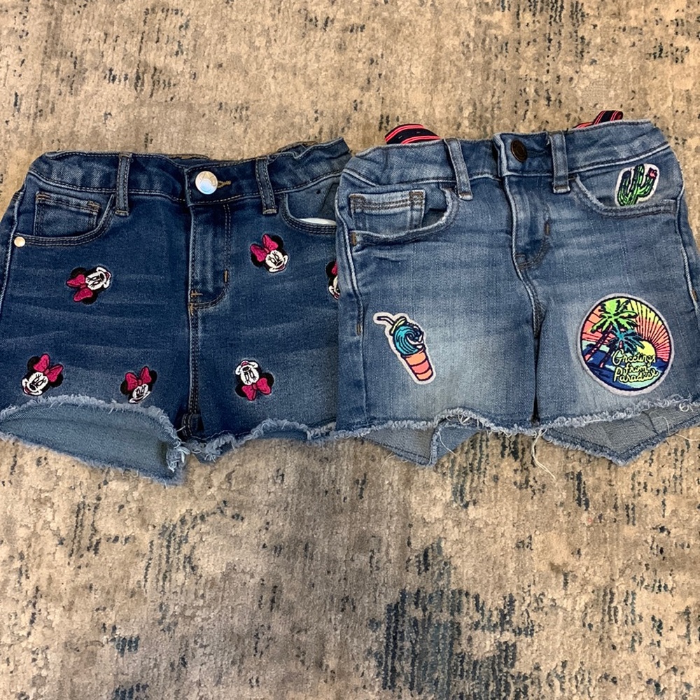 Girls mix brand set of jeans shorts in Sz 4 Preowned
